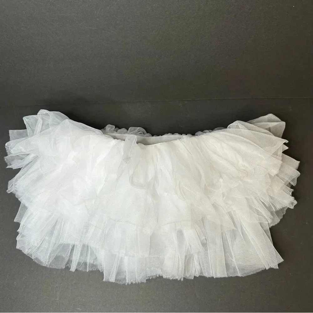 Spirit Halloween White Tutu Organza One Size Fits Most Costume Angel, etc.